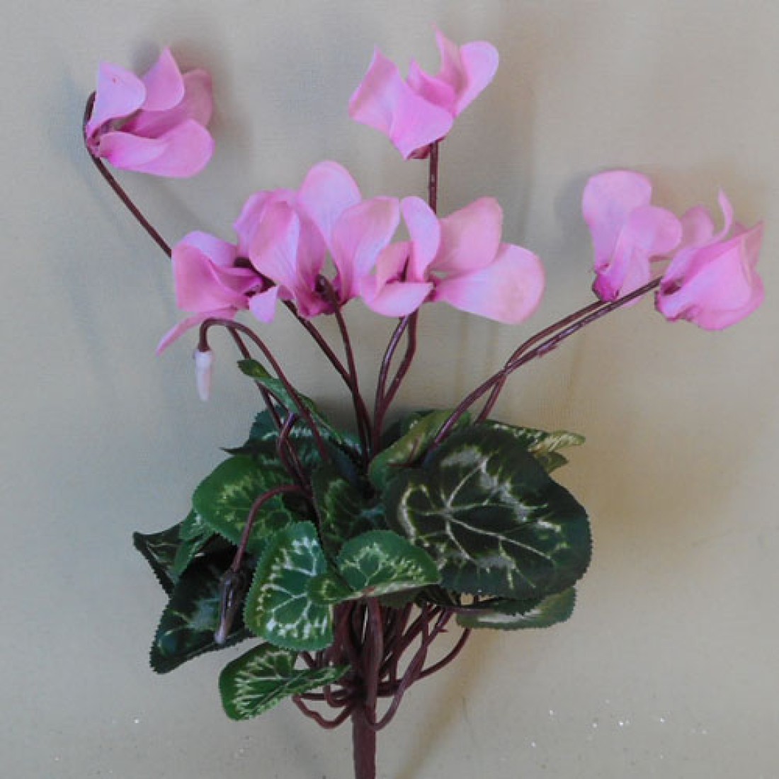 Silk Cyclamen Plants Pink 24cm Artificial Plants